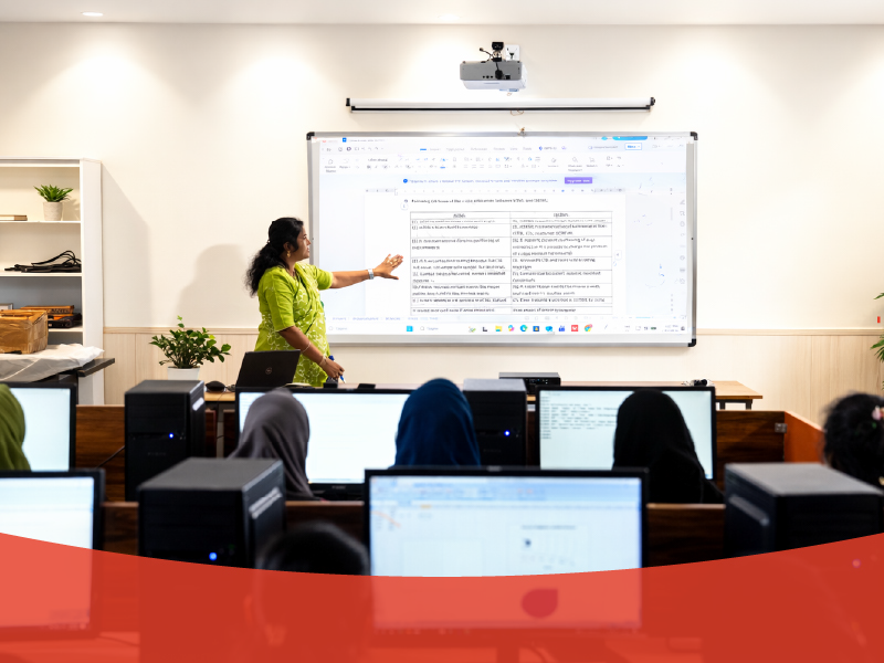 technology enabled learning Hyderabad college students digital classrooms Vijetha campus