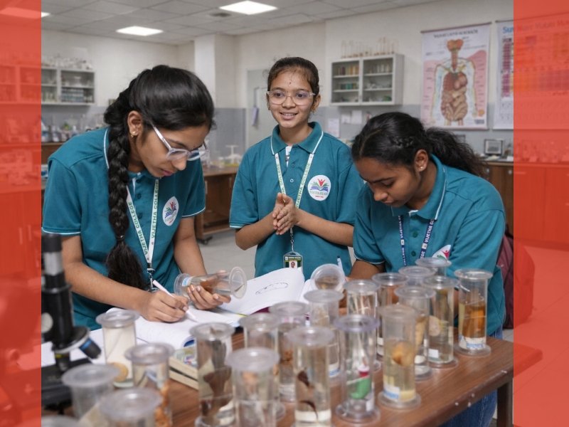 science and computer laboratories Hyderabad college practical learning physics chemistry biology labs Vijetha